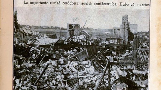 Ciclón de Villa María en  la revista “Caras y Caretas”