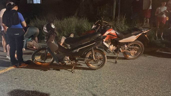 Motociclista sufrió graves lesiones al chocar contra otra moto