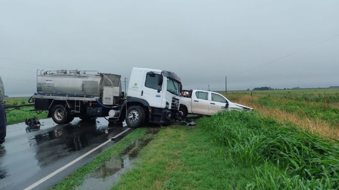 Accidente sobre ruta 4, entre La Laguna y Ausonia