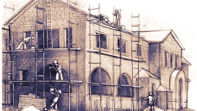 Edificio de la Escuela Profesional de Mujeres, de "Las Rosarinas"