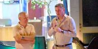 El rector Luis Negretti (UNVM) y el decano Gaspar Cena (UTN)