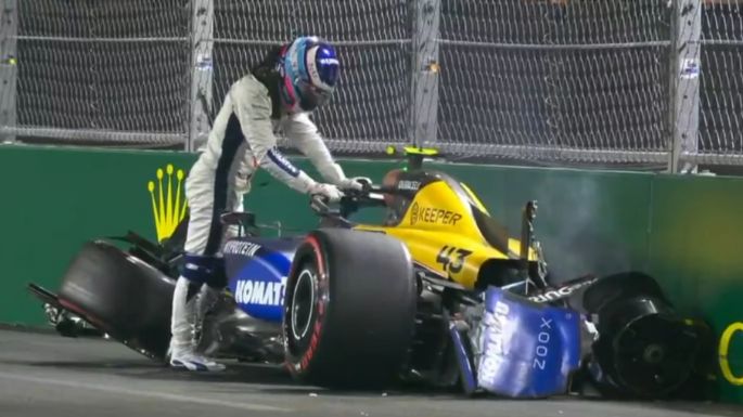 Colapinto sufrió un accidente en la clasificación del Gran Premio de Las Vegas