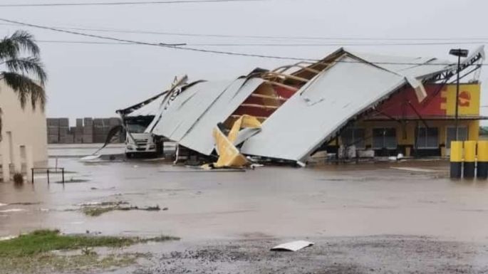 Una "cola de tornado" hizo destrozos en Ordoñez