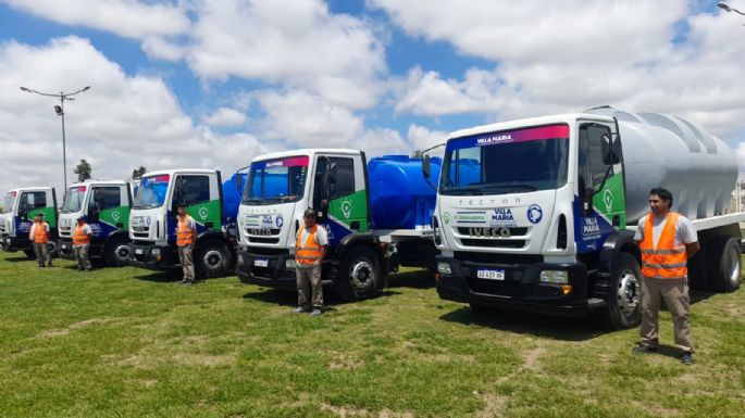 Sumaron cinco camiones regadores para el servicio local