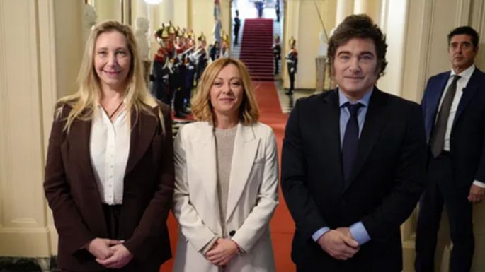 Milei, en Roma con Meloni
