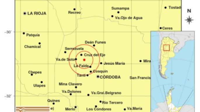 Un temblor se sintió en distintas partes de Córdoba