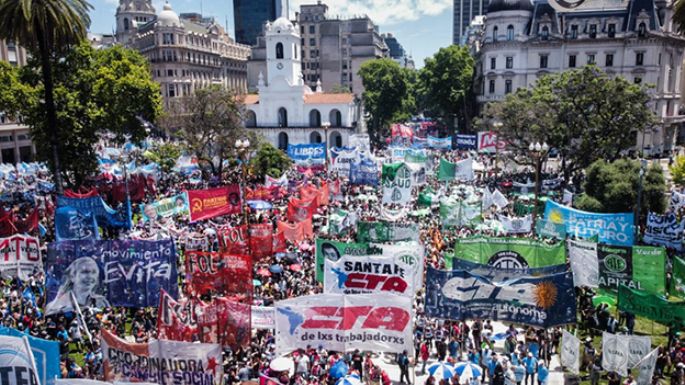 Las CTA realizaron un paro y movilización