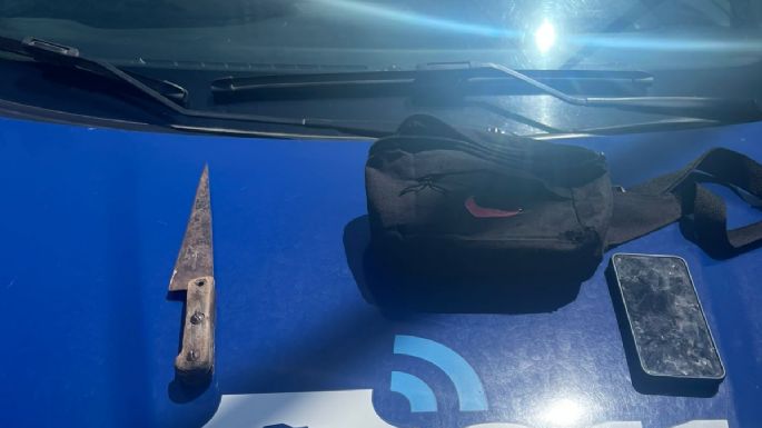 Tenía una cuchilla y estaba causando desordenes en la calle