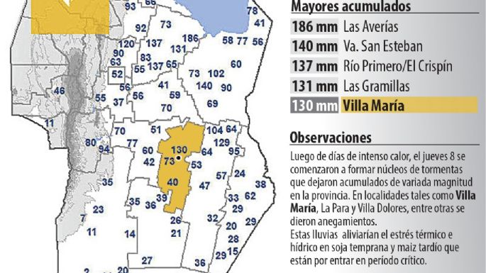 Para algunos cultivos, la esperada lluvia llegó demasiado tarde