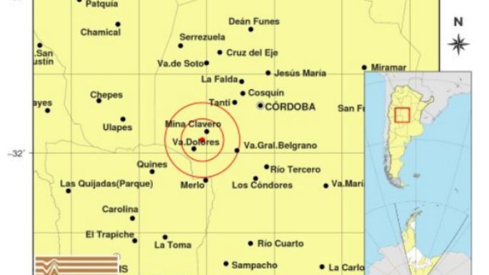 Un sismo fue percibido en distintas partes de Córdoba