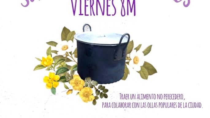 Marcha y una “olla popular simbólica”