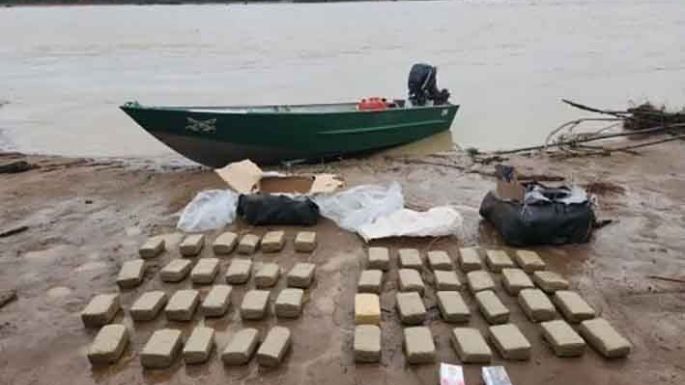 Intentaron cruzar el río Bermejo con más de 40 kilos de marihuana