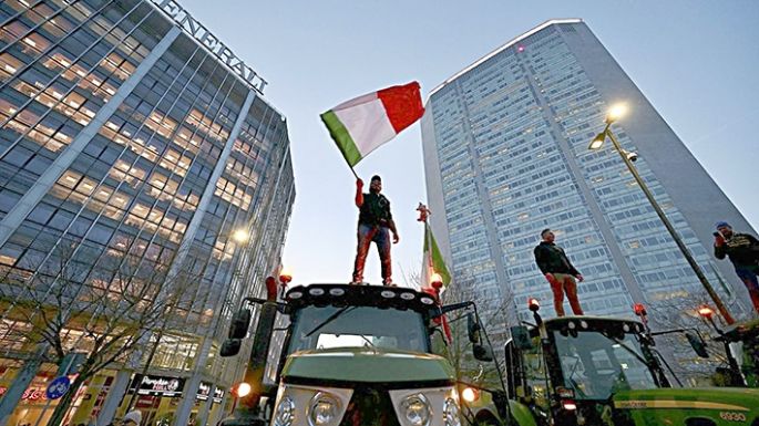 Los agricultores se movilizan a Roma para ser escuchados