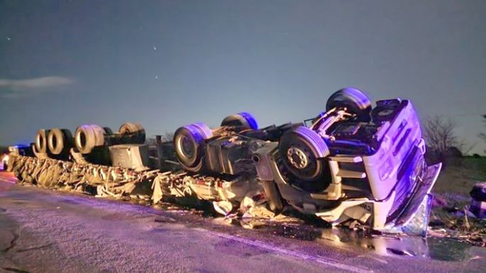 Vuelco en la ruta 7