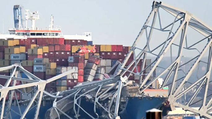 Se derrumbó un puente en Baltimore