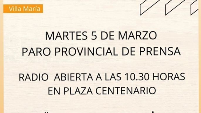 Paro con una radio abierta