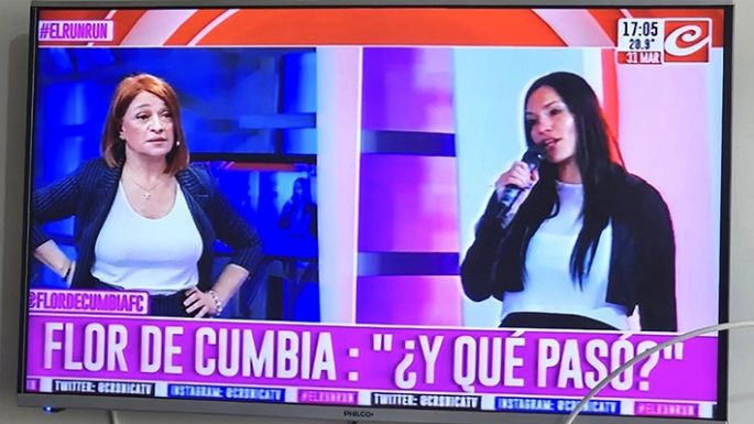 Flor Cabral cantó en Crónica TV