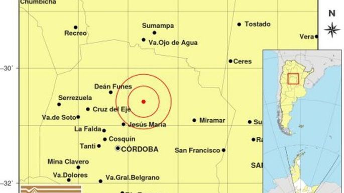 Importante sismo se percibió en la capital provincial y sus alrededores