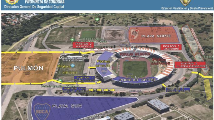 Todo listo para recibir el superclásico con hinchadas de ambos equipos