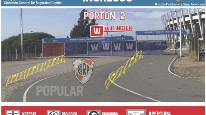 Todo listo para recibir el superclásico con hinchadas de ambos equipos