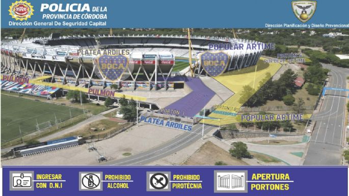 Todo listo para recibir el superclásico con hinchadas de ambos equipos