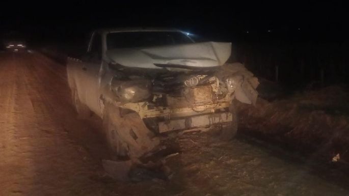 Una vaca suelta ocasionó un accidente en zona rural