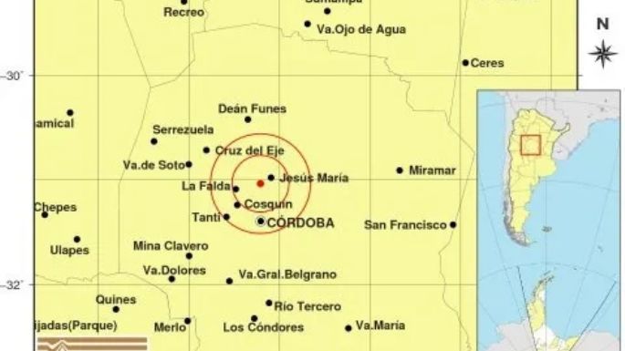 Tembló Córdoba: fuerte sismo de 4.6 en la escala de Richter