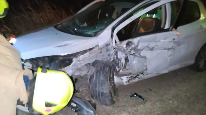 Un conductor de 61 años fue hospitalizado tras un triple choque