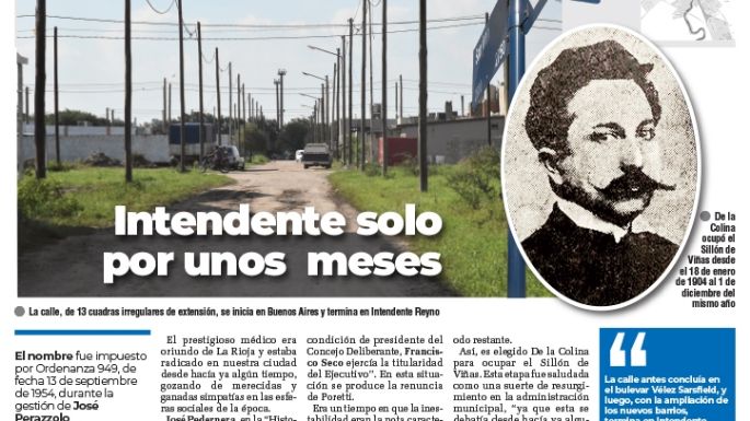 Arsenio de la Colina: intendente solo por unos  meses