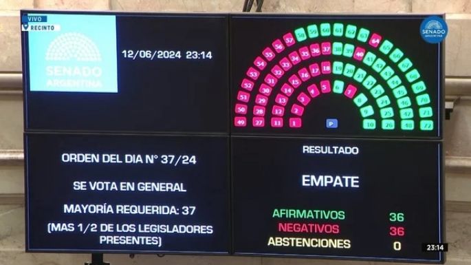 El Senado aprobó el mega proyecto en general con el desempate de Villarruel