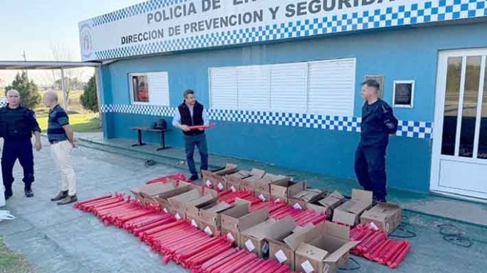 Llevaba casi 500 kilos de explosivos de Villa María