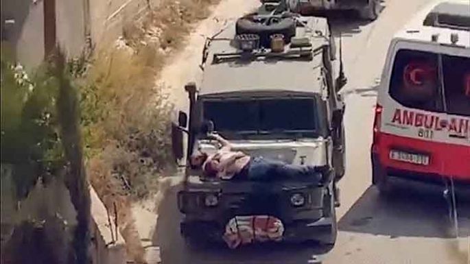 Indignación mundial por el palestino herido que Israel “paseó” atado a un jeep