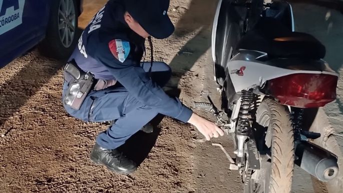Un menor manejaba una moto sin patente y quedó a disposición de la SENAF