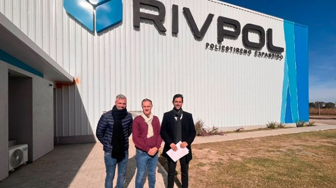 El intendente Tagni,  en el Polo Industrial