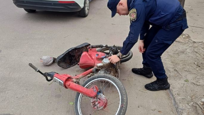 Circulaba en una moto con número de motor adulterado