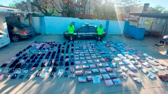 Gendarmería decomisó indumentaria de contrabando en Córdoba