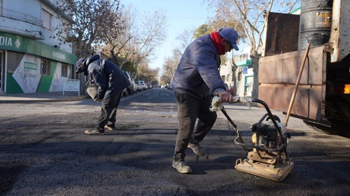 Bacheo en varios puntos