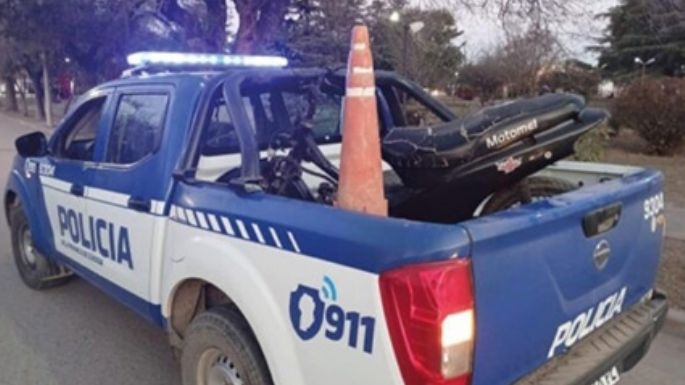 Un móvil de seguridad ciudadana colisionó contra una bicicleta
