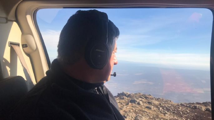 Nicola comanda bomberos en el Cerro Champaquí