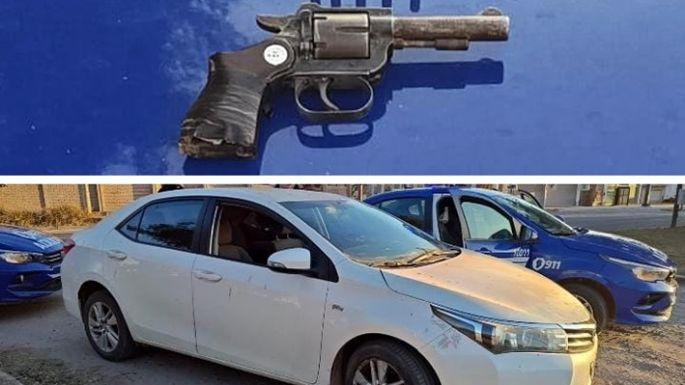 Amenazó a su ex con un revólver y escapó en el auto de la víctima