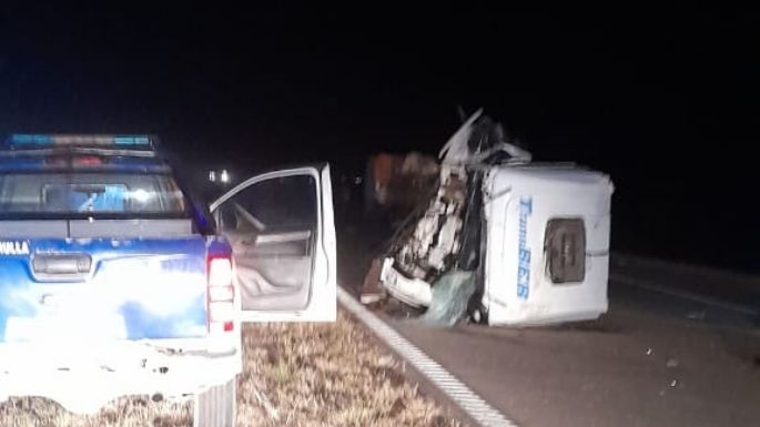 Un herido tras un choque entre dos camiones en la autopista