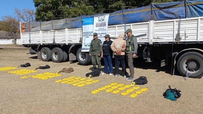 Encontraron 82 kilos de cocaína camuflados con harina de soja