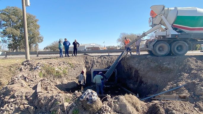Final de los trabajos en la alcantarilla