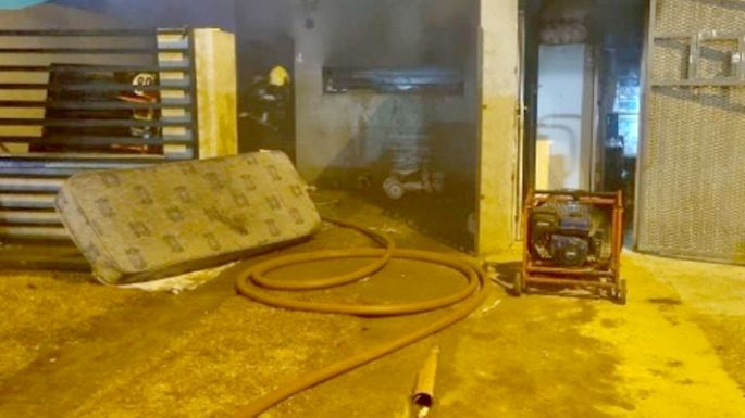 Incendio en una casa al mover una estufa