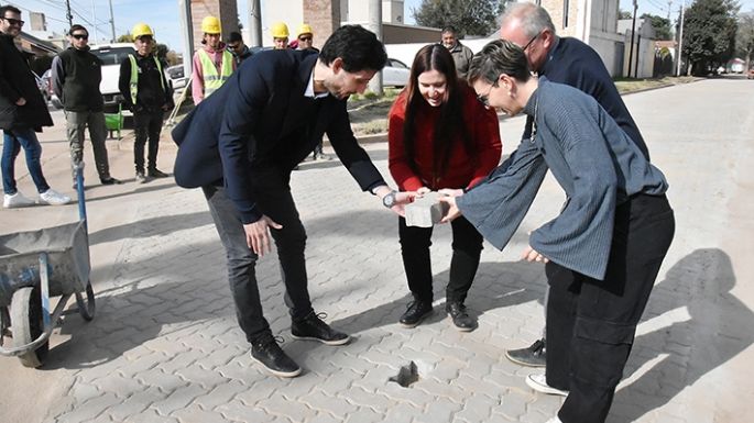 Los vecinos lograron adoquinar su calle