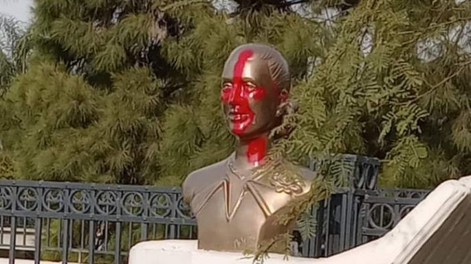 Vandalizaron el monumento a Eva Perón en la ciudad