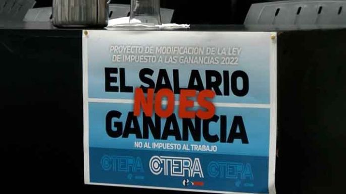 Reclamo: “El salario no es ganancia”