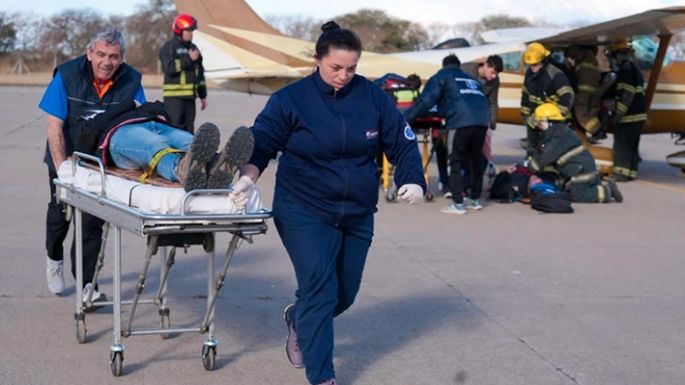 Simulacro de siniestro en el Aeropuerto Regional