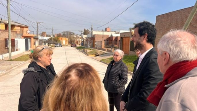 Pavimentan calles de un importante cruce céntrico