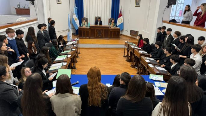 Estudiantes participaron de un simulacro del Senado de la Nación